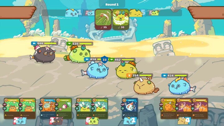 axie arena battle APA VS APB