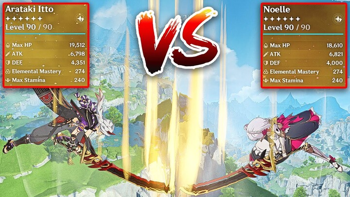 Itto VS Noelle Plunge Showdown