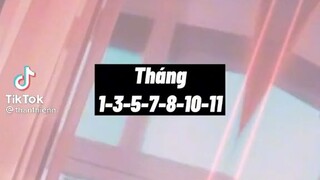 bí mật về các tháng 1-3-5-7-8-10-11