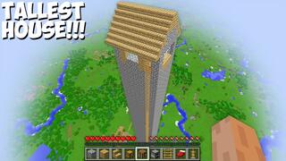 What INSIDE THIS MOST TALLEST HOUSE in Minecraft ! HUGE HOUSE !