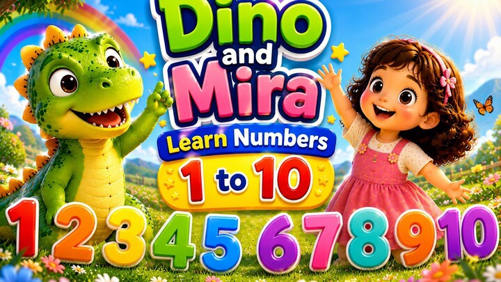 Learn Numbers 1 to 10 with Dino and Mira|Kids Educational stories|Learn with Fun