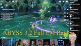 Abyss 3.2 EM raiden Minimal stats for abyss and stat showcase at the end