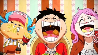 Three living treasures, and, boss Jinbei, why are you blushing?