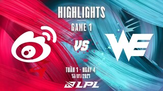 [Highlights] WBG vs WE - Game 1 | Tuần 1 Ngày 4 | LPL Mùa Xuân 2022