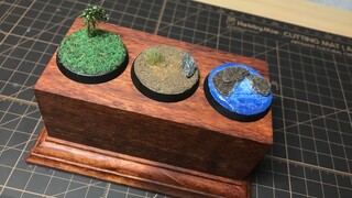 【战锤模型辅料使用】碎石、草地、水景三种底盘/地台的制作步骤