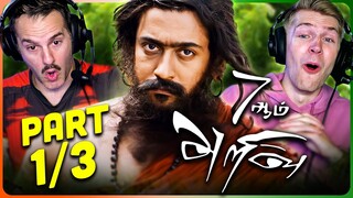 7 AUM ARIVU ( SEVENTH SENSE ) Movie Reaction Part 1/3! | Suriya | Shruti Haasan