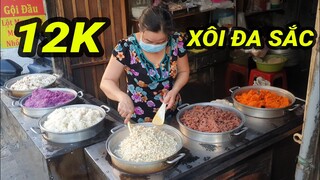 Phát hiện hàng Xôi "Đa Sắc" 12k 6 loại cực ngon và hấp dẫn, hút khách nhờ hương vị đặc biệt