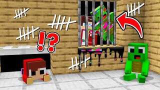 How Baby Mikey & JJ Esacped FROM GLITCH PRISON of FAMILY MAIZEN in Minecraft challenge Maizen Mazien