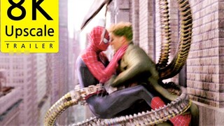 [8K] 2004 "Spider-Man 2" Bank Wars: Peter Parker vs. Dr. Octopus | การฟื้นฟู AI เวอร์ชันปรับปรุง