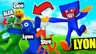 HUGGY WUGGY CONTRO RAINBOW FRIENDS SU ANIMAL REVOLT BATTLE SIMULATOR!!