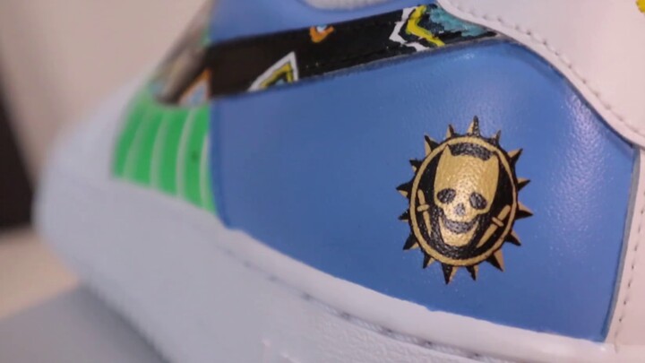 jojo's bizarre adventure white shoes meet kira yoshikage | pink big cat killer queen hand-painted di