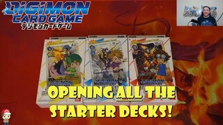 Opening ALL The New Digimon TCG Starter Decks! (It's Here!!)