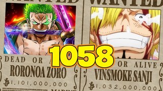 One Piece Chap 1058 - Tiền truy nã TẤT CẢ thành viên băng Mũ Rơm! Lộ diện KẺ mạnh hơn Mihawk!?