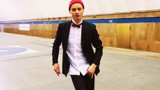 So cold outside. Come and dance with me at the metro station.