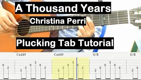 A Thousand Years Guitar Lesson Chords Plucking Tab Tutorial Guitar Lessons for Beginners