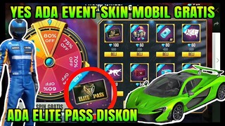 FREE FIRE!! BOCORAN ELITE PASS DISKON, EVENT MC LAREN GRATIS, TOPUP BONUS, DAN EVENT GRATIS LAINYA