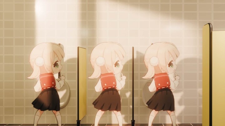 Toilet at the comic exhibition