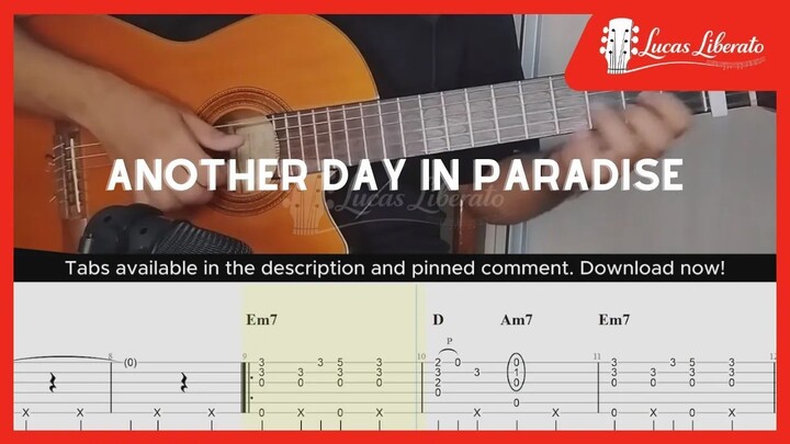 Another Day In Paradise - Phil Collins | Fingerstyle Guitar | Free Tabs + Chords