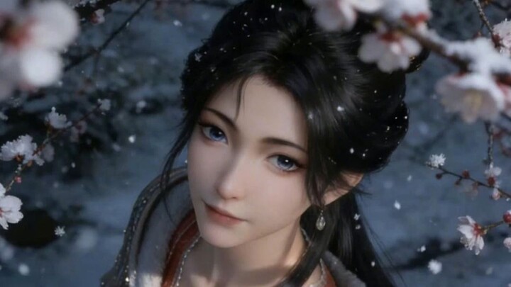 Before the White Jade Hall, a plum tree stands—For whom does it bloom, for whom does it wither?