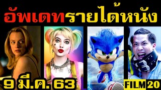อัพเดทรายได้หนัง Invisible Man - Sonic - Birds of Prey - Star War- พี่นาค2  อื่นๆ ณ 9 มี.ค. 63