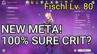 Fischl build dps! 100% SURE CRIT BUILD?!? New Meta! Childe Boss fight Dvalin and monster!