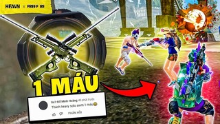 Team Free Fire thể hiện kỹ năng bắn AWM đỉnh cao trong chế độ tử chiến 1 máu | HEAVY Free Fire