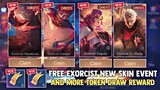 NEW EXORCIST EVENT 2023! FREE NEW EXORCIST SKIN AND TOKEN DRAW REWARDS! | MOBILE LEGENDS 2023