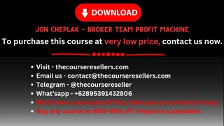 Jon Cheplak – Broker Team Profit Machine