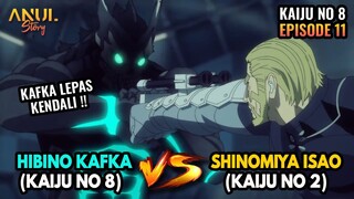 KAIJU NO 8 VS SHINOMIYA ISAO!! PERTARUNGAN YANG MENENTUKAN MASA DEPAN KAFKA!! KAIJU NO 8 EPISODE 11