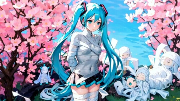 Hatsune Miku turned into a mummy