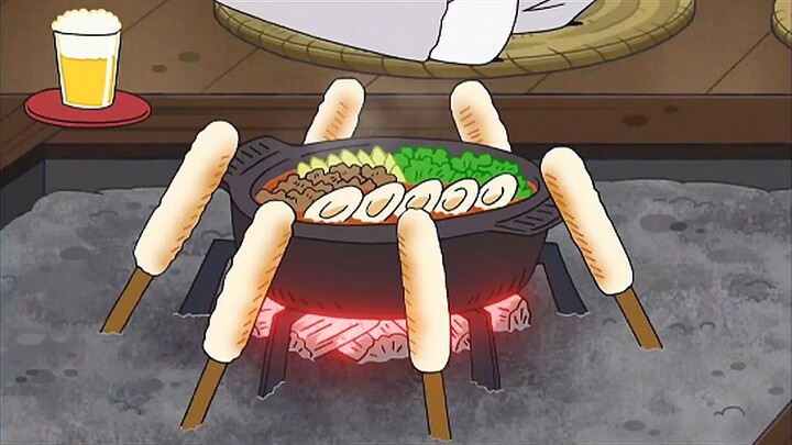 "As the rice sticks are slowly roasted over the charcoal fire, their surface gradually develops an a