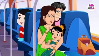Wheels on the Bus _ Nursery Rhymes _ Kids Songs _ Wheels on the Bus Song _riyaki