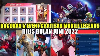 BOCORAN 5 EVENT GRATISAN MOBILE LEGENDS BULAN JUNI 2022!! SKIN PHARSA MSC GRATIS