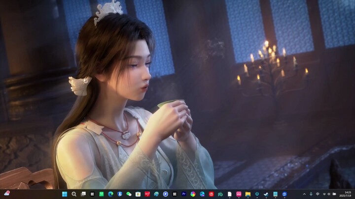 Song Yu imut meniup teh | Wallpaper hidup orang biasa | Aplikasi wallpaper | 4K 60 frame