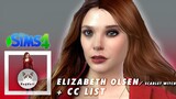 SIMS 4 | CAS | Elizabeth Olsen as Scarlet Witch 💢 - Speed CC build + CC folder
