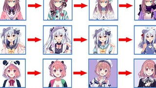 สถิติการเปลี่ยนแปลงภาพลักษณ์ของ vtuber แต่ละคนในช่วงหลายปีที่ผ่านมา [ครึ่งหลัง]