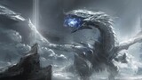 (Lukisan) Yu Gi Oh "Naga Putih Mata Biru" dan "Hippocampus"
