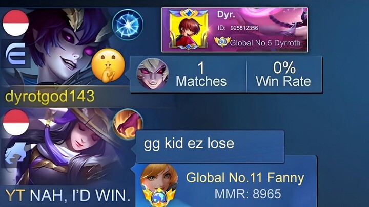 I PRETEND NOOB KID IN SOLO RANKED !! THEN SHOWING MY GLOBAL BADGE… - Mobile lege