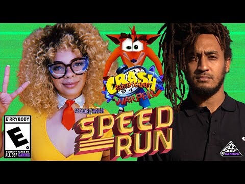 Maxx vs Patrick Cloud in Crash Bandicoot 3: Warped | Arcade House: Speed Run | All Def Gaming