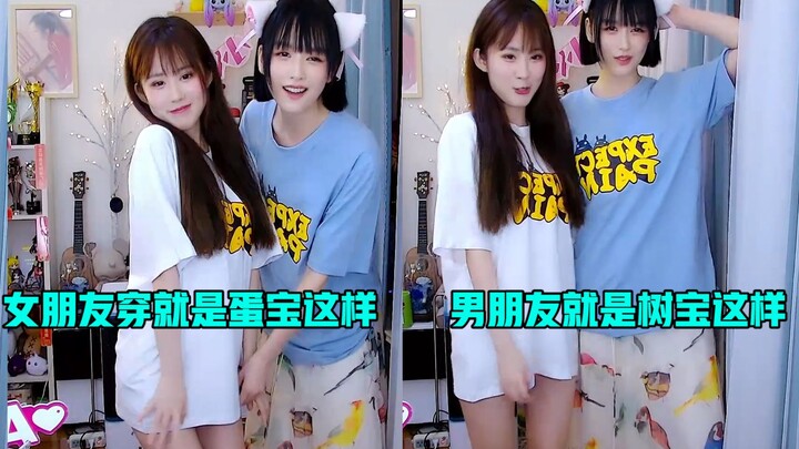 【Thụ Nại Nại 610】Bạn trai Thụ và bạn gái Đản trình diễn thời trang – phân đoạn cởi đồ của Đản Bảo