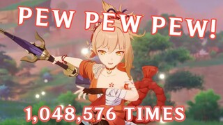 Yoimiya says pew pew 1,048,576 times (WARNING USING HEADPHONES)