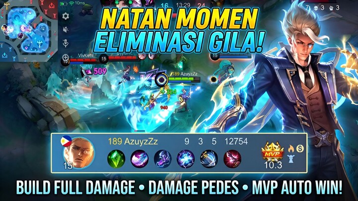 Natan Momen Eliminasi Gila! 💥 Full Damage + Pedes, MVP 10.3 — Lawan Langsung Kapok, Auto Win