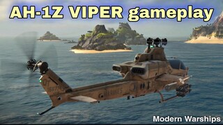 Modern Warships: new AH-1Z VIPER attack helicopter gameplay.