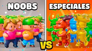 NOOBS vs ESPECIALES 😱 (Batalla de Skins en Stumble Guys)