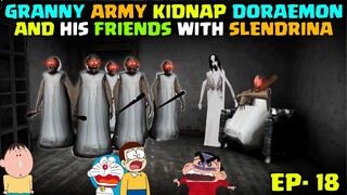 Granny kidnap doraemon and his friends I Slendrina Granny door Escape I Granny vs Doraemon I