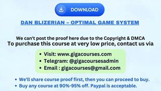 Dan Blizerian – Optimal Game System