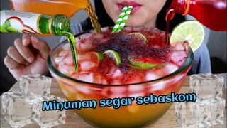 ASMR MINUMAN SEGAR SEBASKOM BUKA PUASA | ASMR MUKBANG INDONESIA