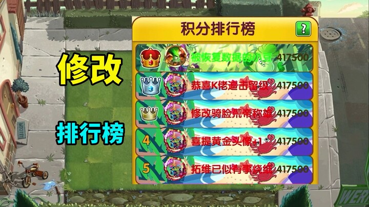 Tất cả các bảng xếp hạng đều đã được sửa đổi và những người chơi đã sửa đổi chúng đang cùng nhau trả