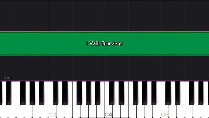 Gloria Gaynor - I Will Survive   Piano Tutorial  Gloria Gaynor - I Will Survive（钢琴教程）简单版