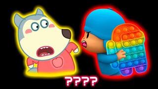 Pocoyo & Wolfoo "It's mine! No, mine!" Sound Variations in 45 seconds | STUNE